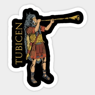 Roman musician in the legion - Tubicen Sticker